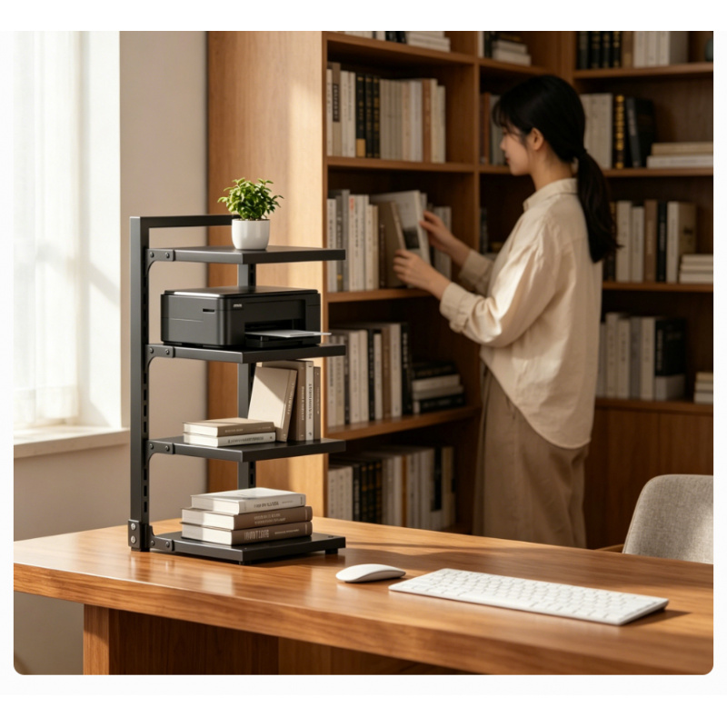 Kitchen Baking Pan Organizer - Adjustable Carbon Steel Kitchen Storage Rack