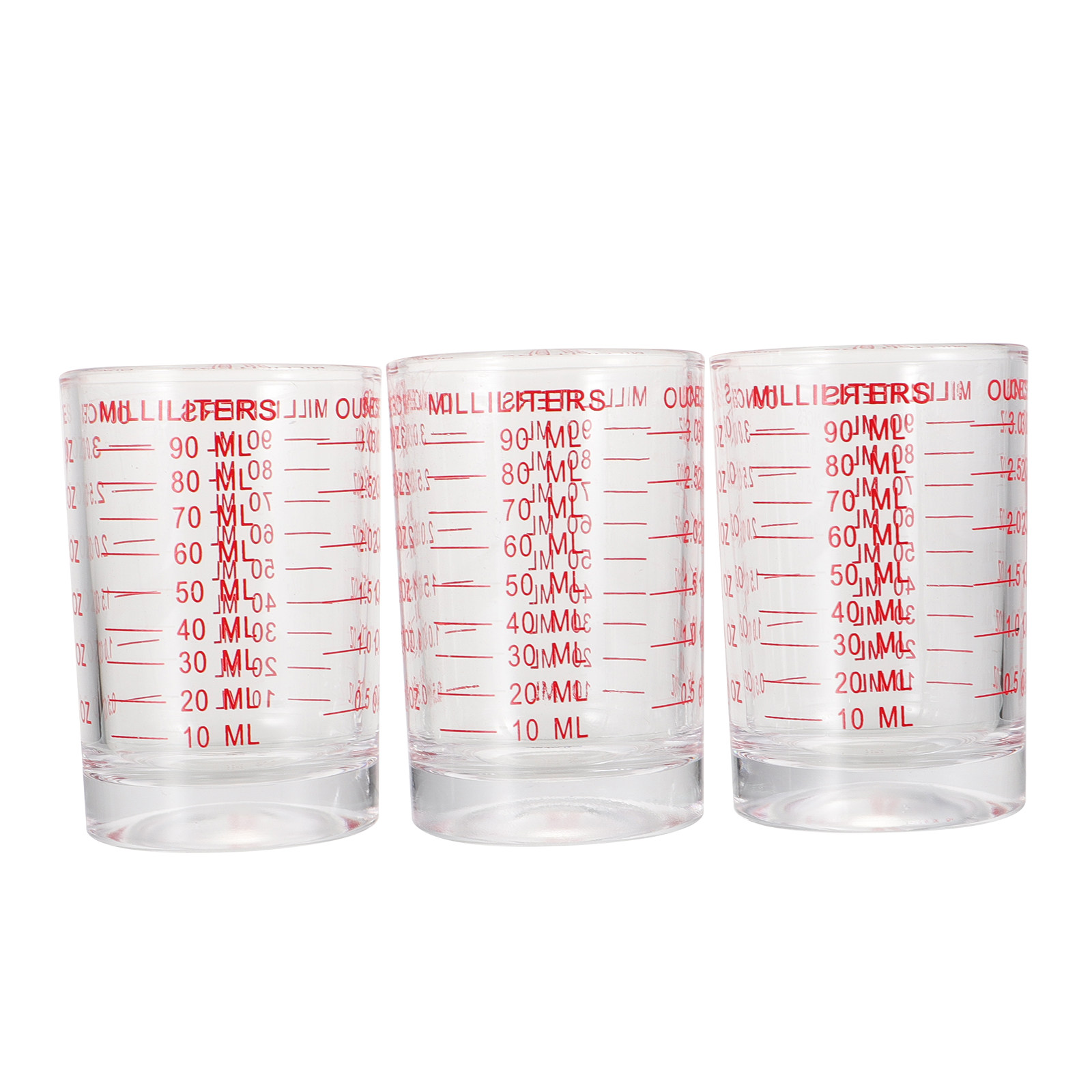 Kitchen And Baking - 3Pcs Reusable Glass Measuring Cups with