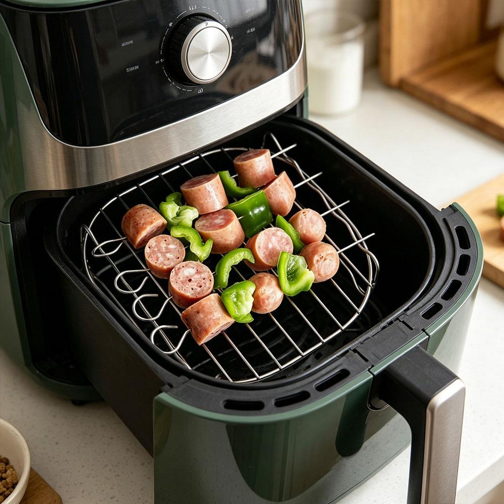 Kitchen Baking Store - Air Fryer Square Grill Stainless Steel,