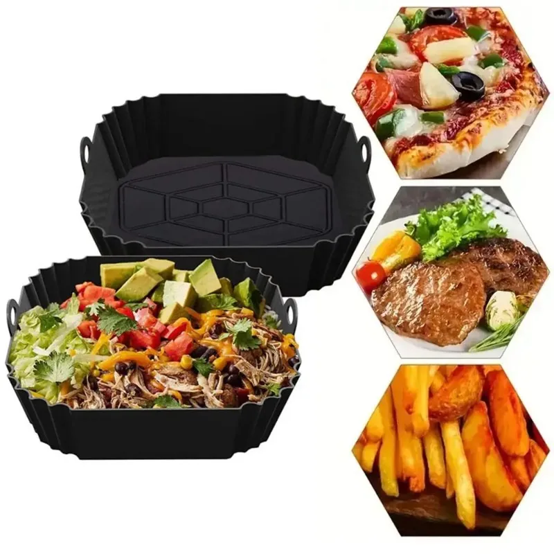 1pc silicone air fryer pot tra – Kitchen Baking Ware recenzja i cena
