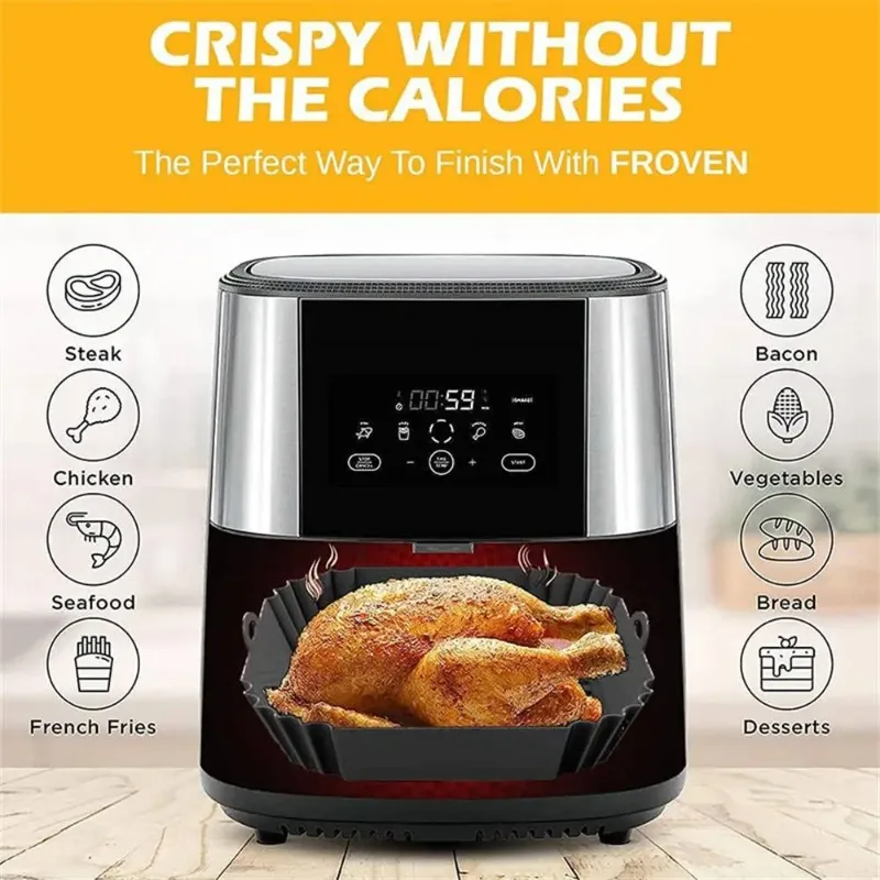 1pc silicone air fryer pot tra – Kitchen Baking Ware recenzja i cena
