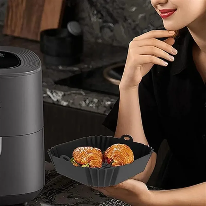 1pc silicone air fryer pot tra – Kitchen Baking Ware recenzja i cena