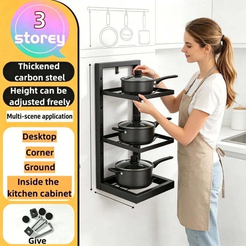 Adjustable Pot Rack Organizer, – Kitchen Baking Pan Organizer recenzja i cena