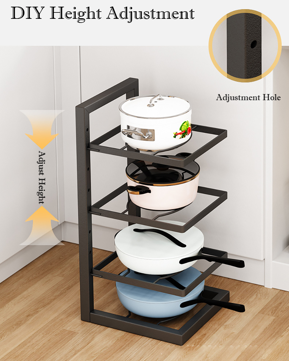 Adjustable Pot Rack Organizer, – Kitchen Baking Pan Organizer recenzja i cena