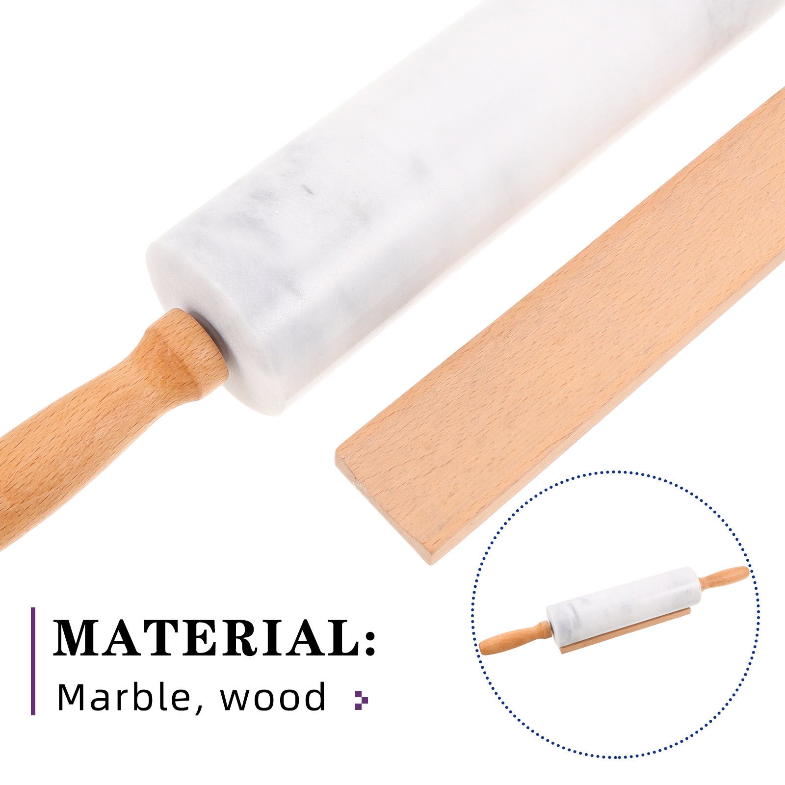 1Pcs Marble Rolling Pin Set He – Rolling Pin Marble recenzja i cena