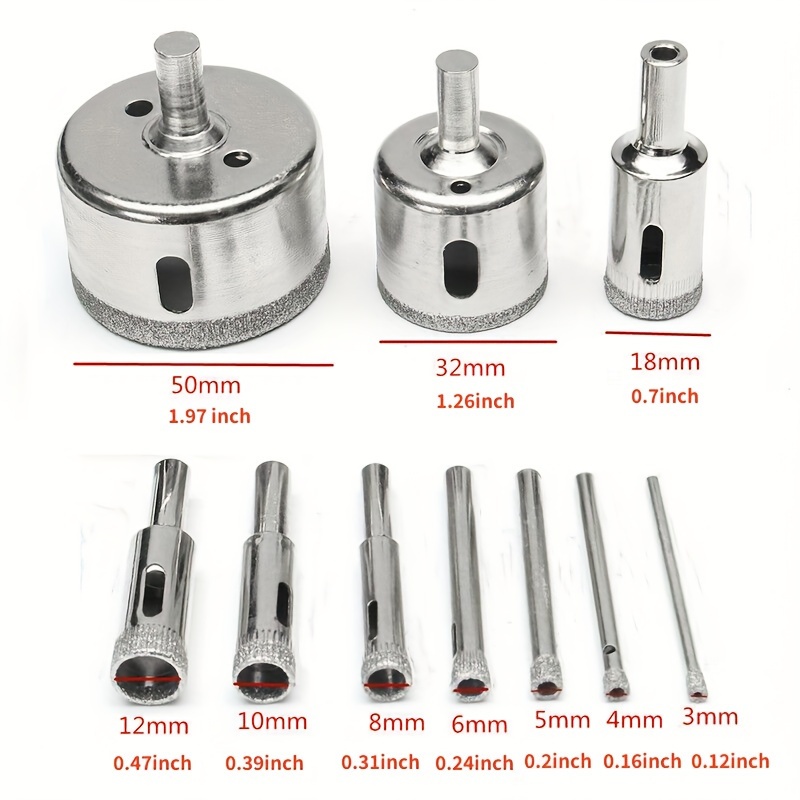 10PCS 3-50mm Diamond Hole Saw  – Rolling Pin Marble recenzja i cena