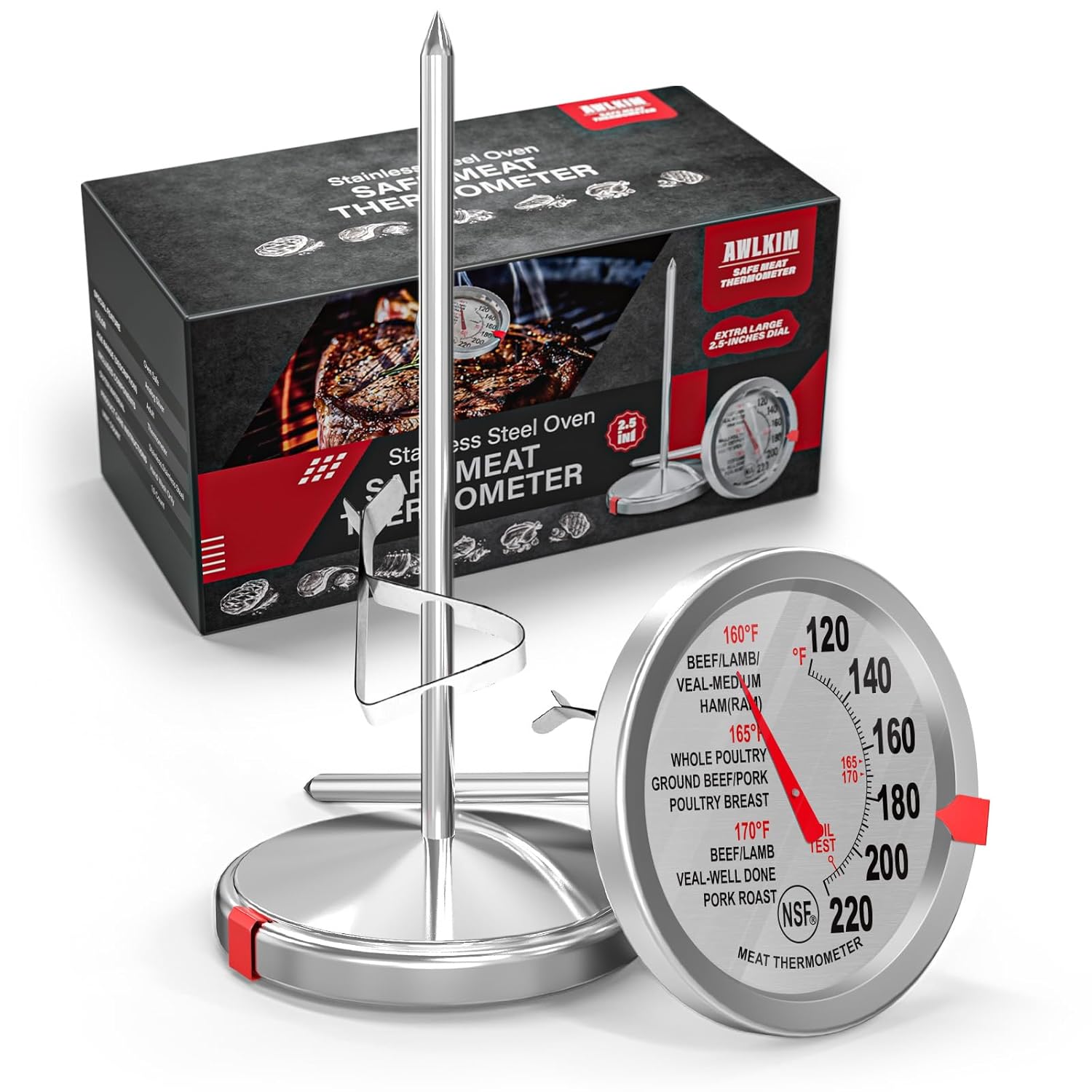 2-Pack Analog Meat Thermometer – Oven Thermometer Analog recenzja i cena