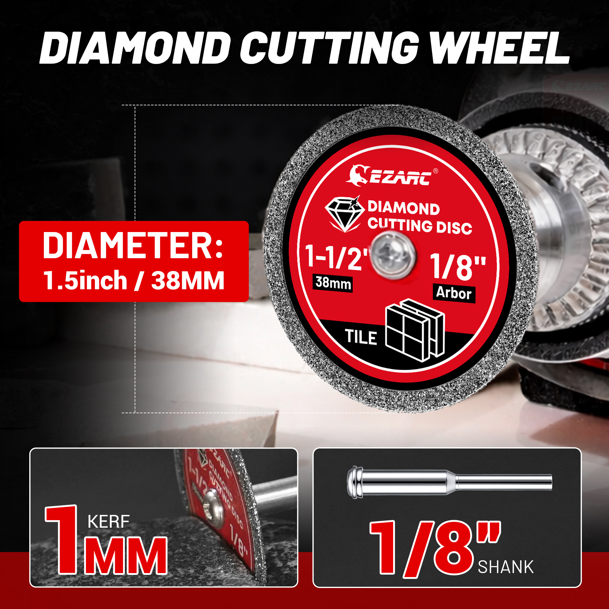 EZARC 38mm Diamond Cutting Dis – Rolling Pin Marble recenzja i cena