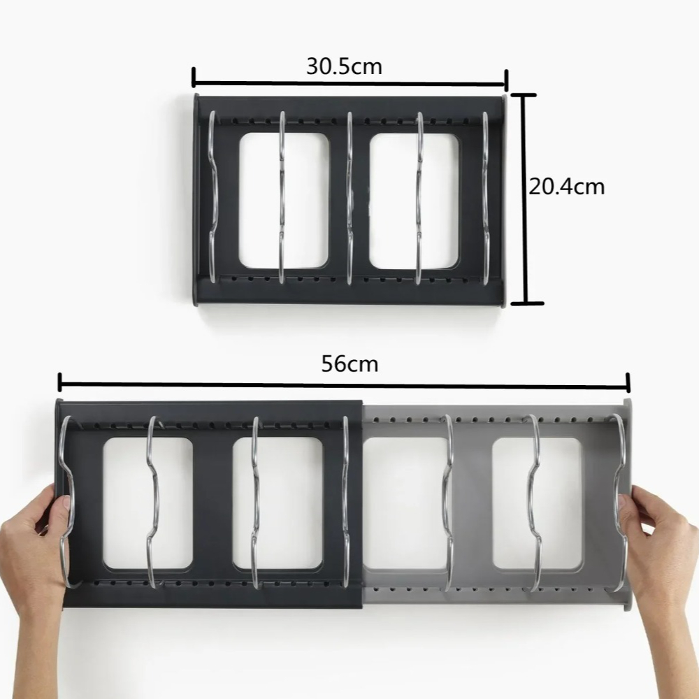 1Pc 7-grid Telescopic Pot Rack – Kitchen Baking Pan Organizer recenzja i cena