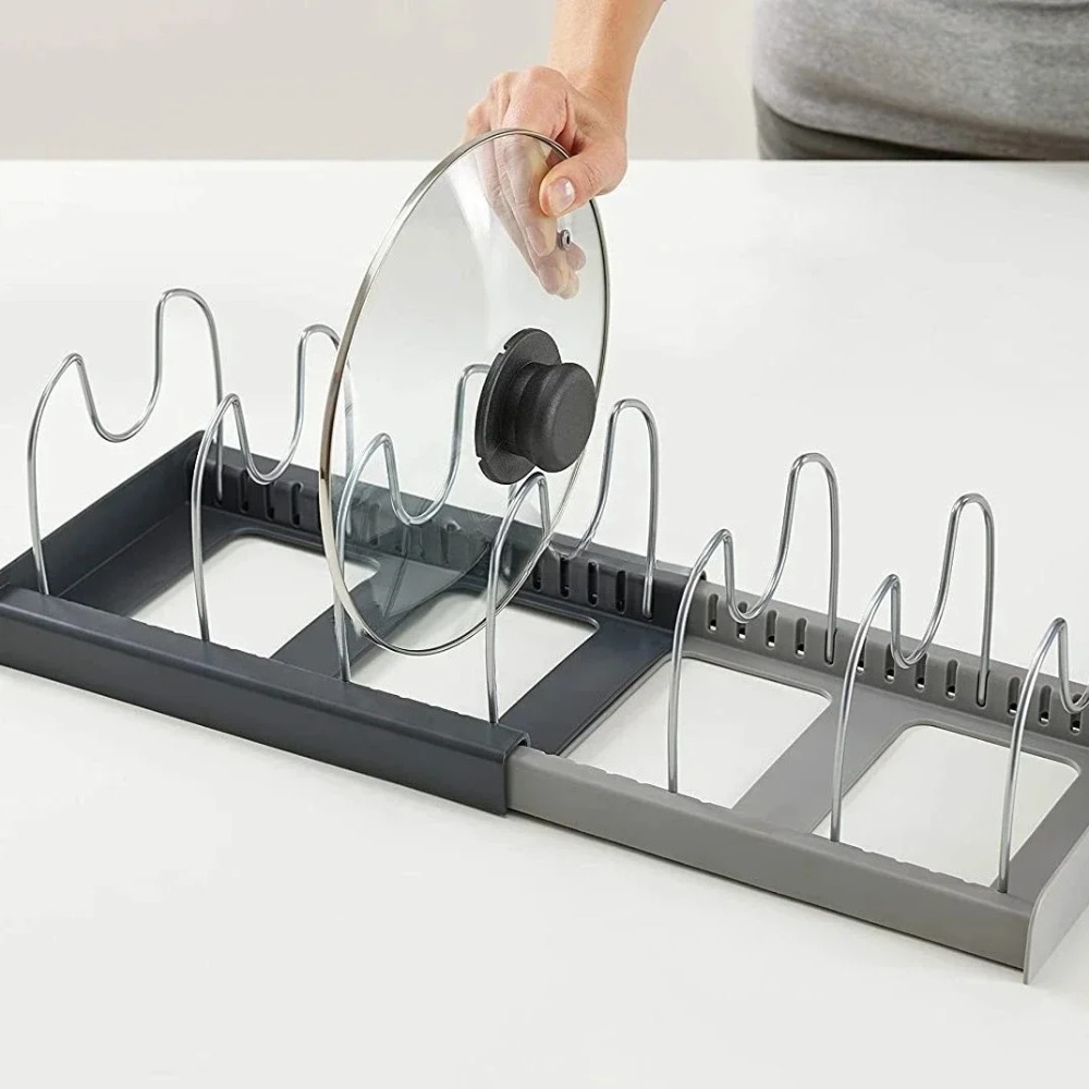 1Pc 7-grid Telescopic Pot Rack – Kitchen Baking Pan Organizer recenzja i cena
