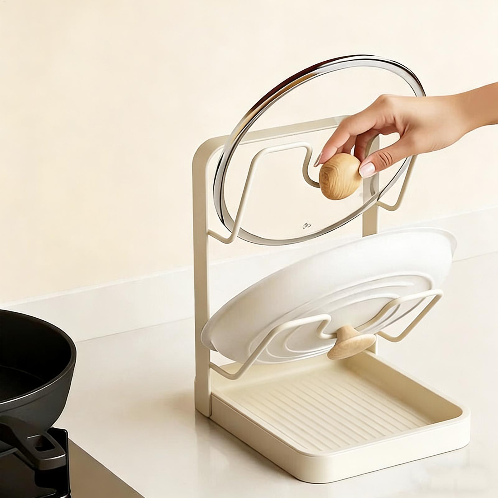 Pot Lid Organizer Anti-Slip Ki – Kitchen Baking Pan Organizer recenzja i cena