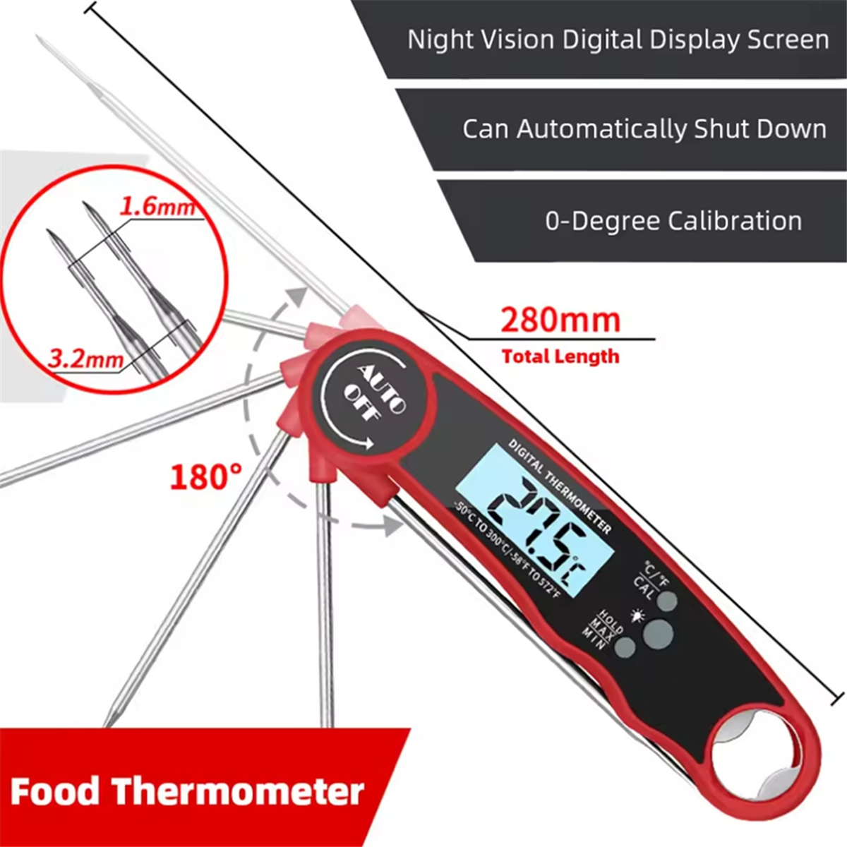A002 Food Thermometer Kitchen  – Kitchen And Baking recenzja i cena